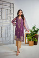 Da-1522 Purple Embroidered Kurta