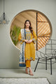 Dc-2031 Mustard 2Pcs Embroidered Kurta With Dupatta