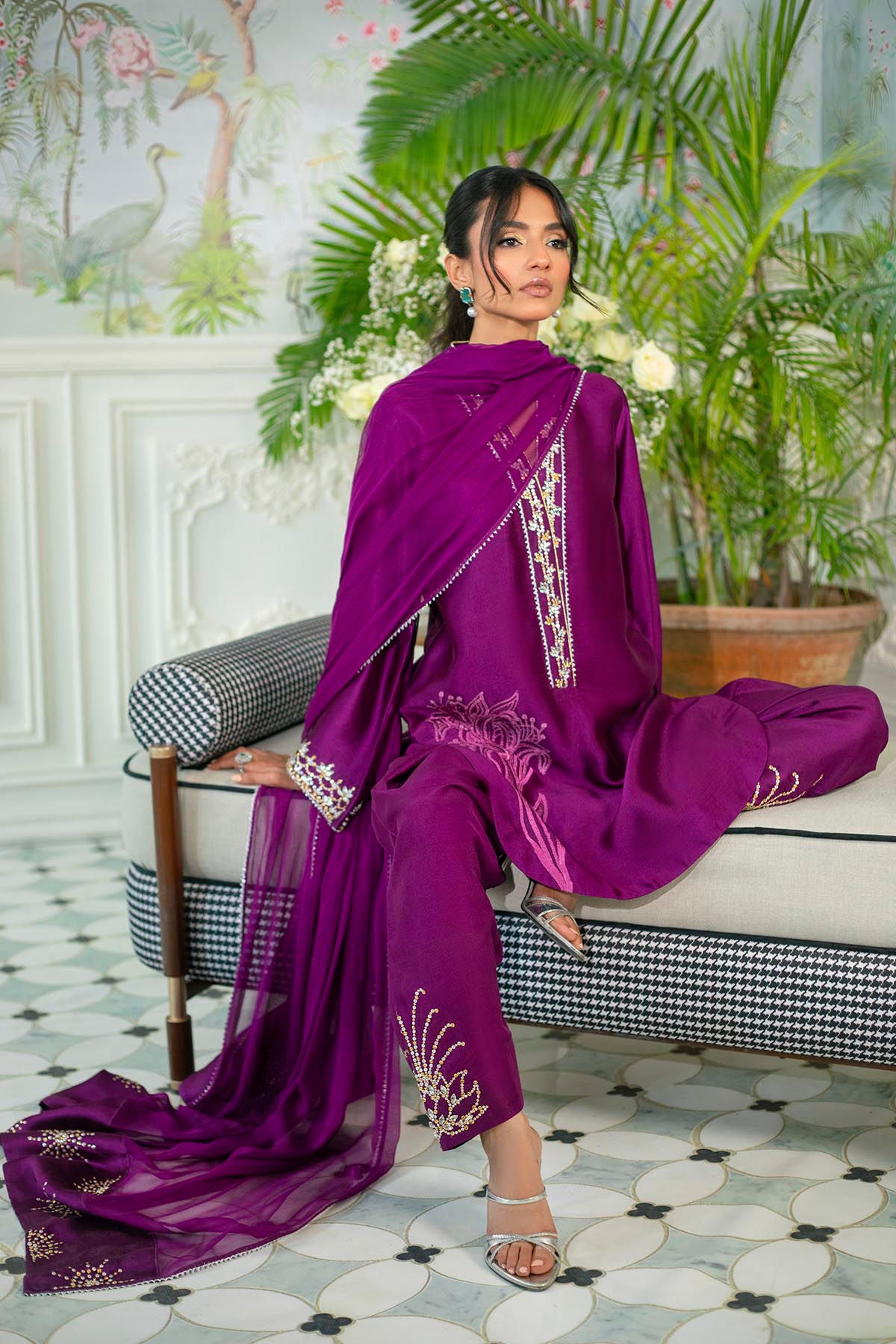 Melanie Plum - Shirt And Dupatta