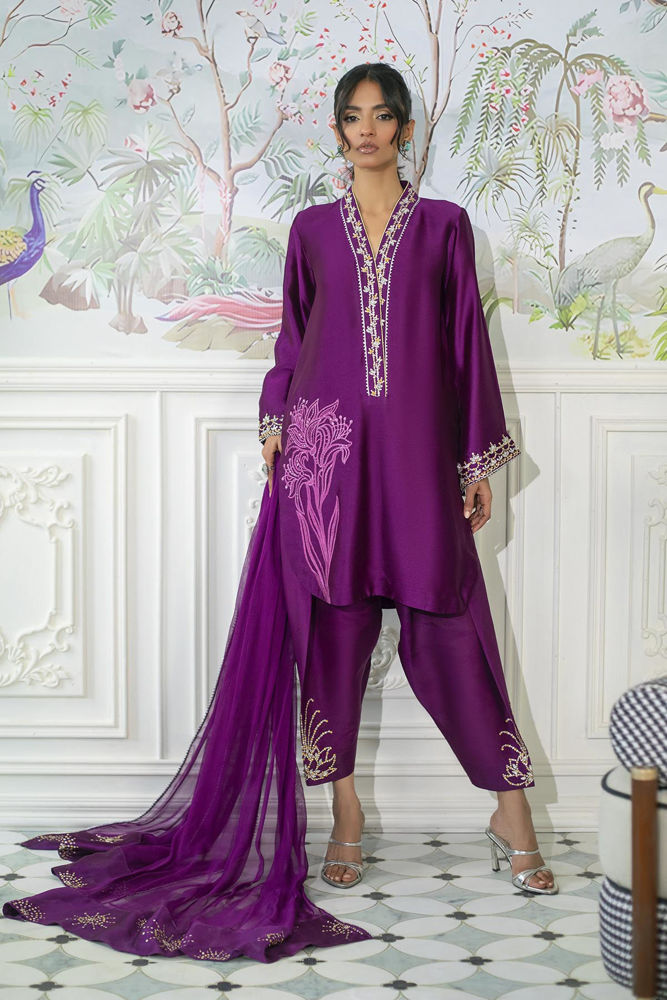 Melanie Plum - Shirt And Dupatta