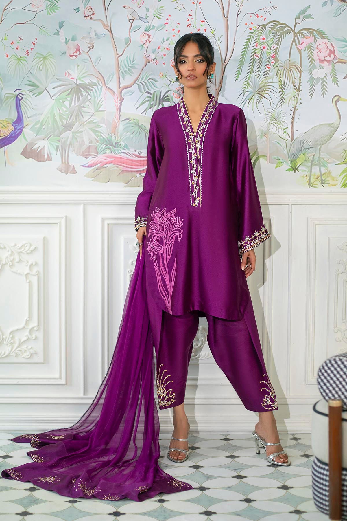 Melanie Plum - Shirt And Dupatta