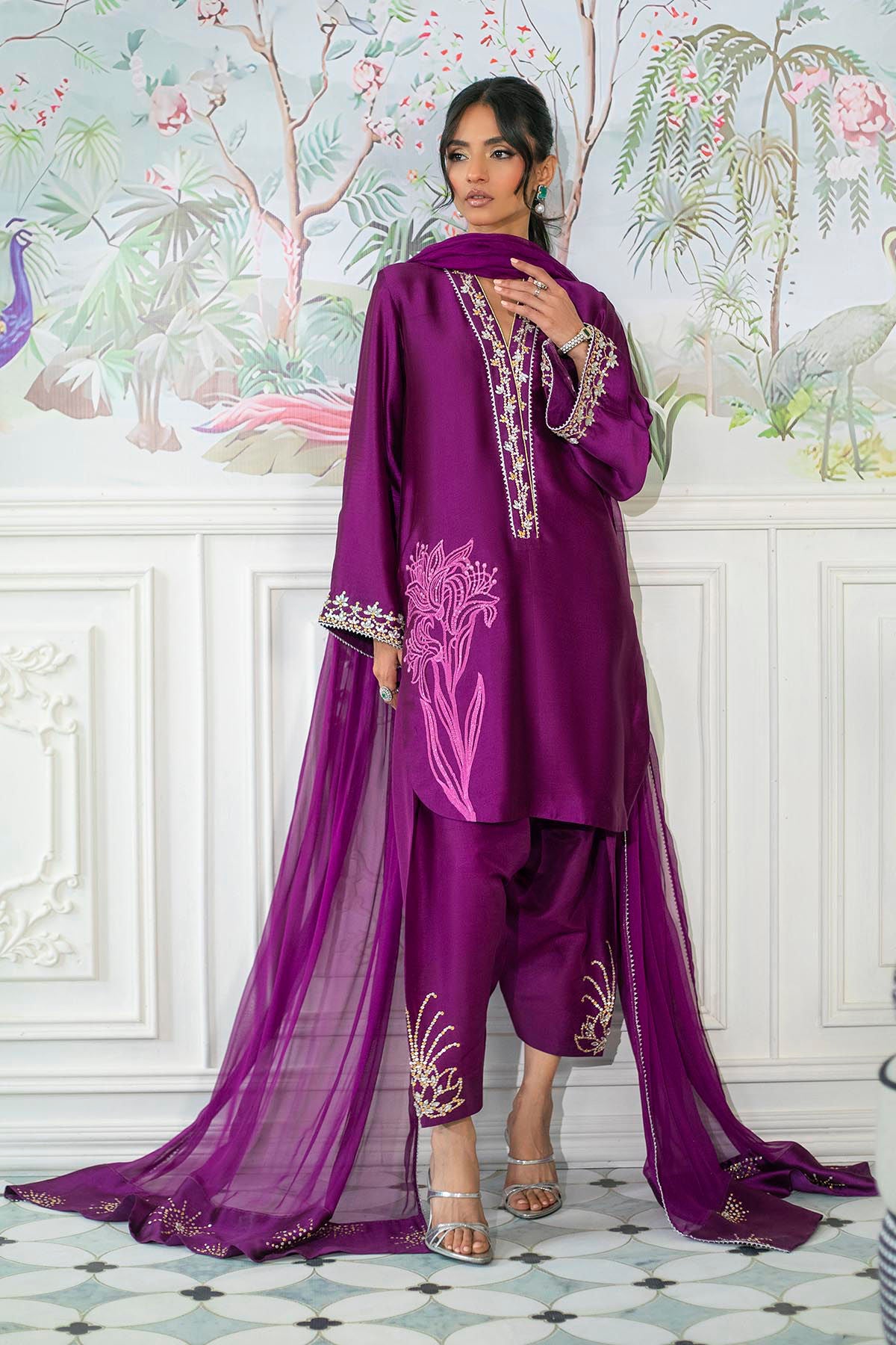 Melanie Plum - Shirt And Dupatta