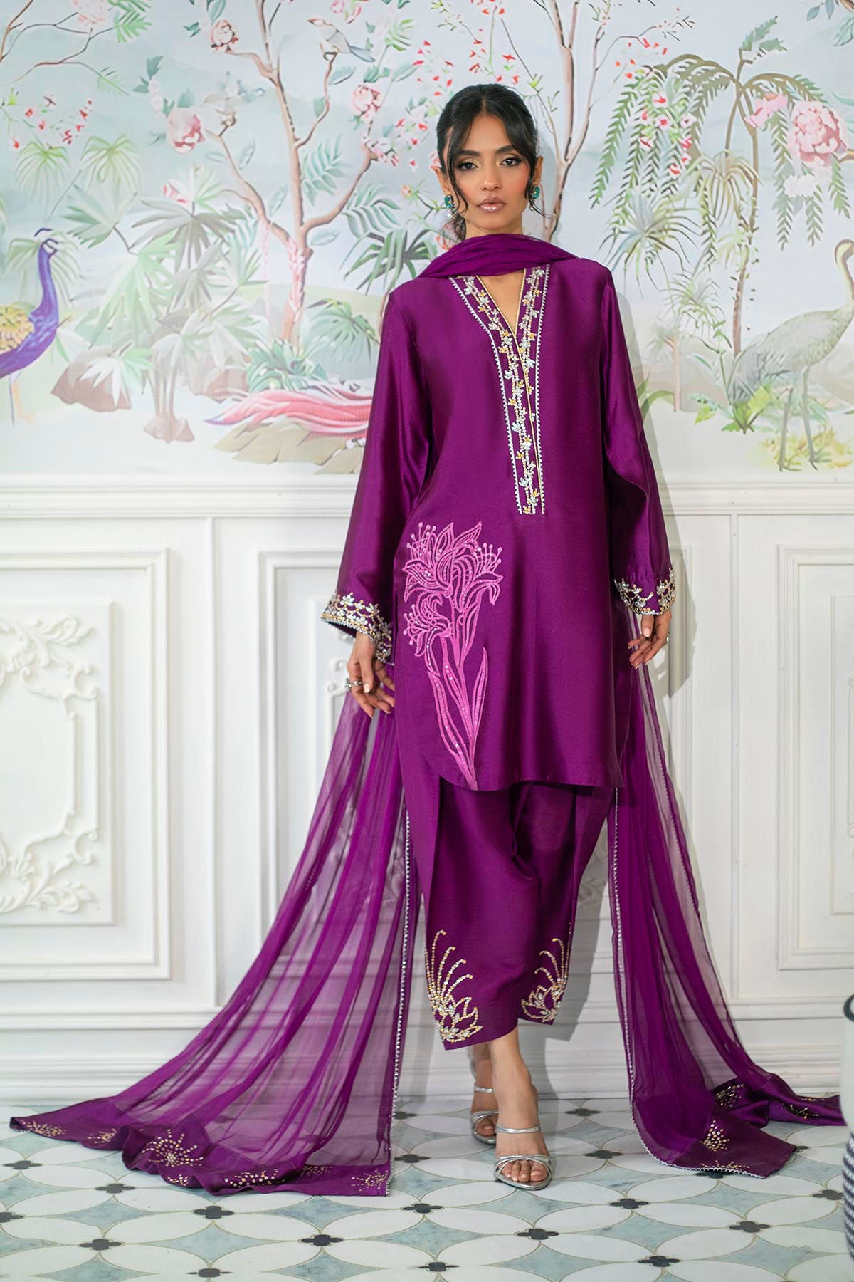 Melanie Plum - Shirt And Dupatta