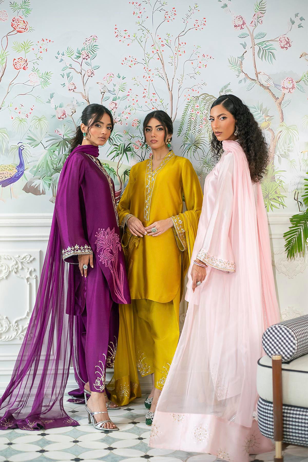 Melanie Plum - Shirt And Dupatta