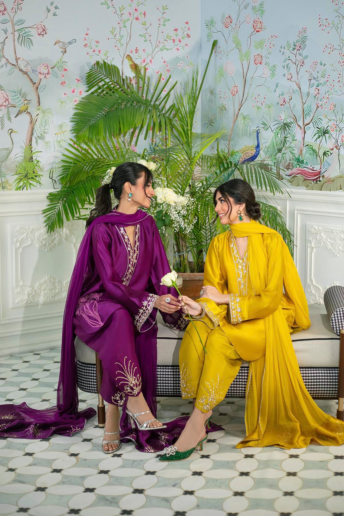Melanie Plum - Shirt And Dupatta