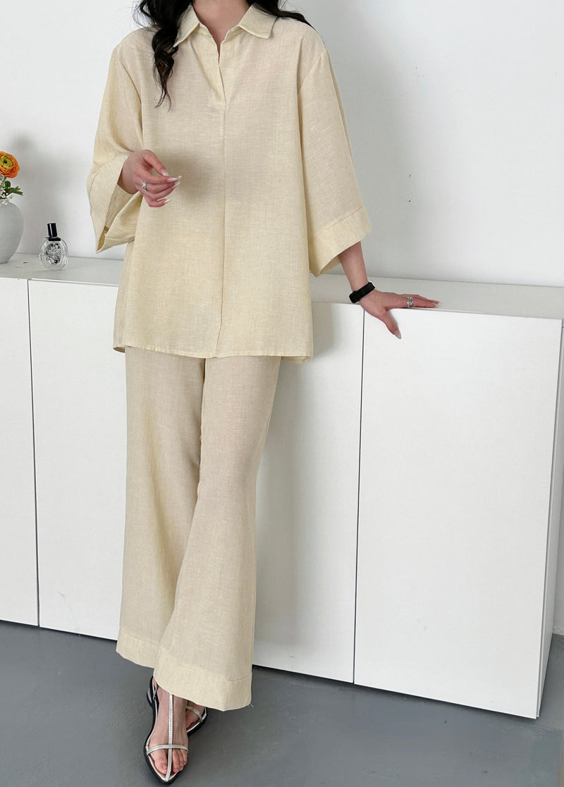 Candy Linen Suit Butter Yellow