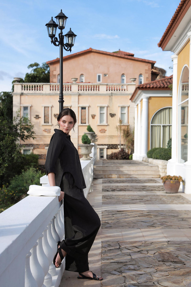 Black Linen Set