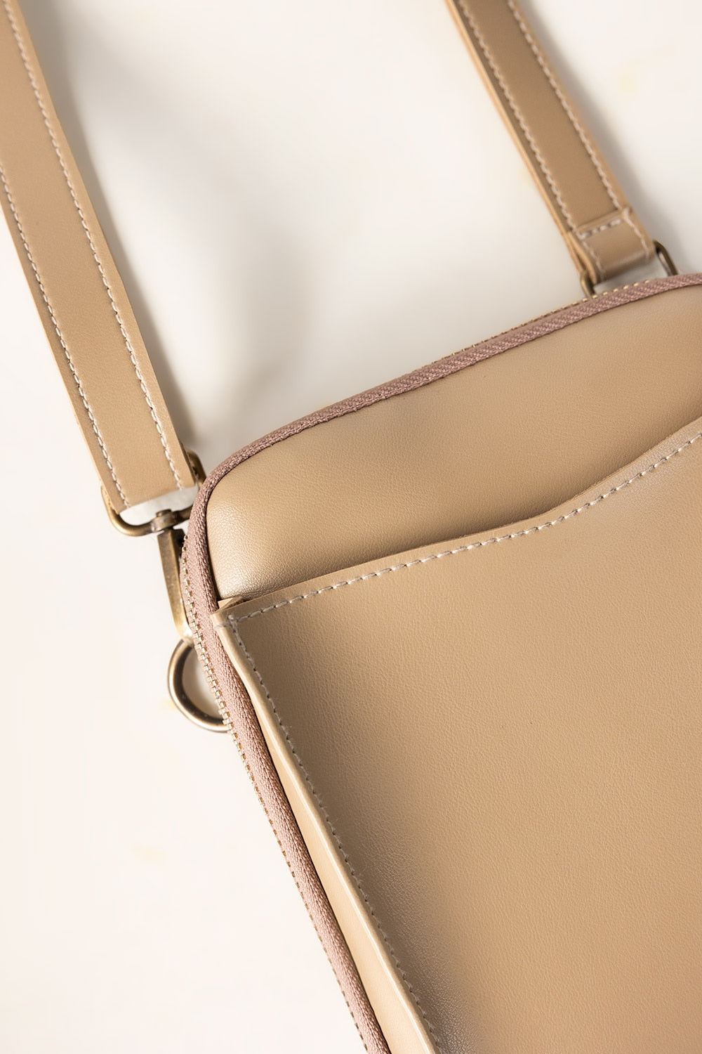 Beige Cross Body Walletibs-Cbw25-003