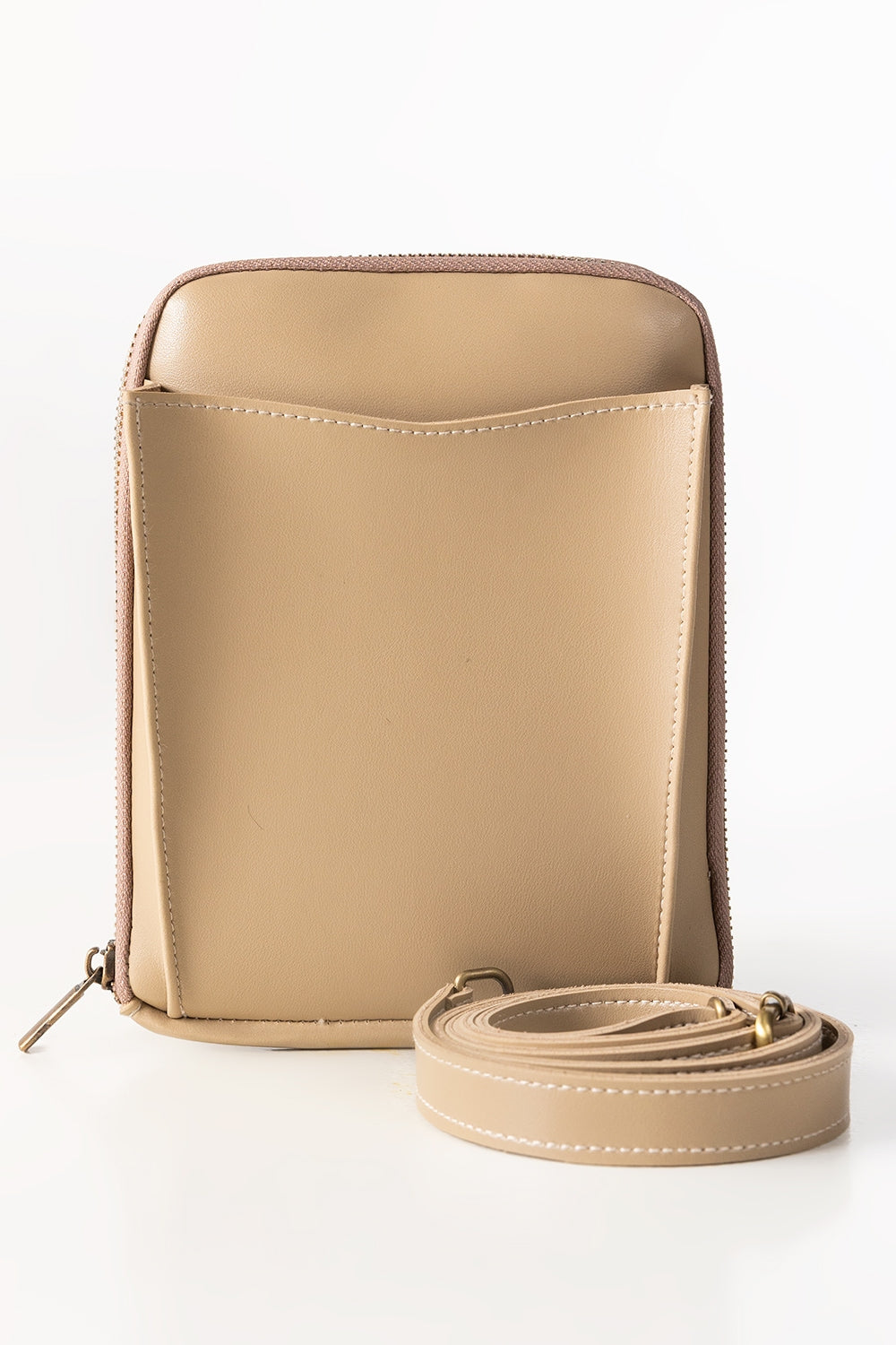 Beige Cross Body Walletibs-Cbw25-003