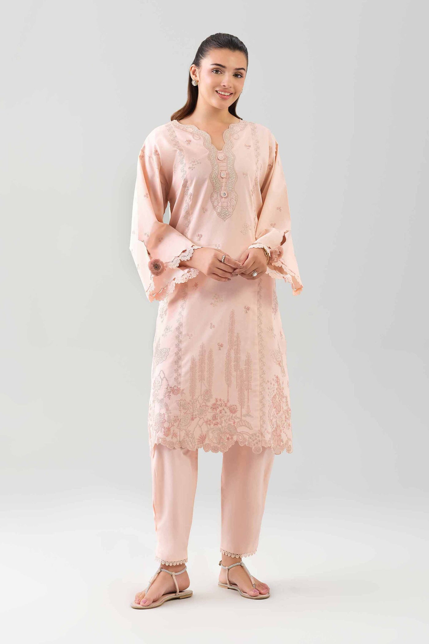 2 Piece - Embroidered Suit - 42601093