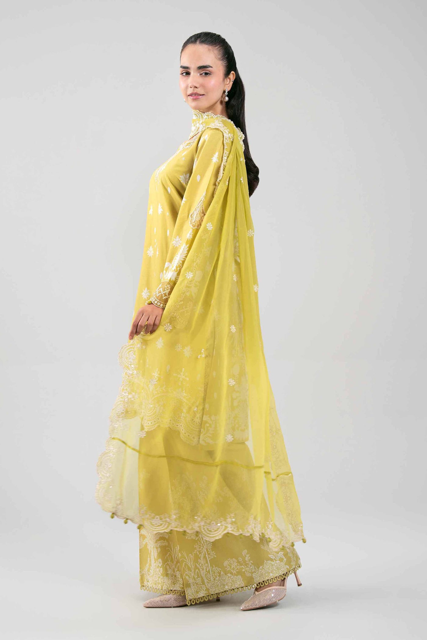 3 Piece - Digital Printed Embroidered Suit - 42601386