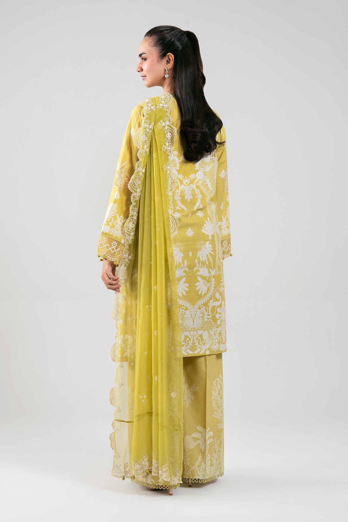 3 Piece - Digital Printed Embroidered Suit - 42601386