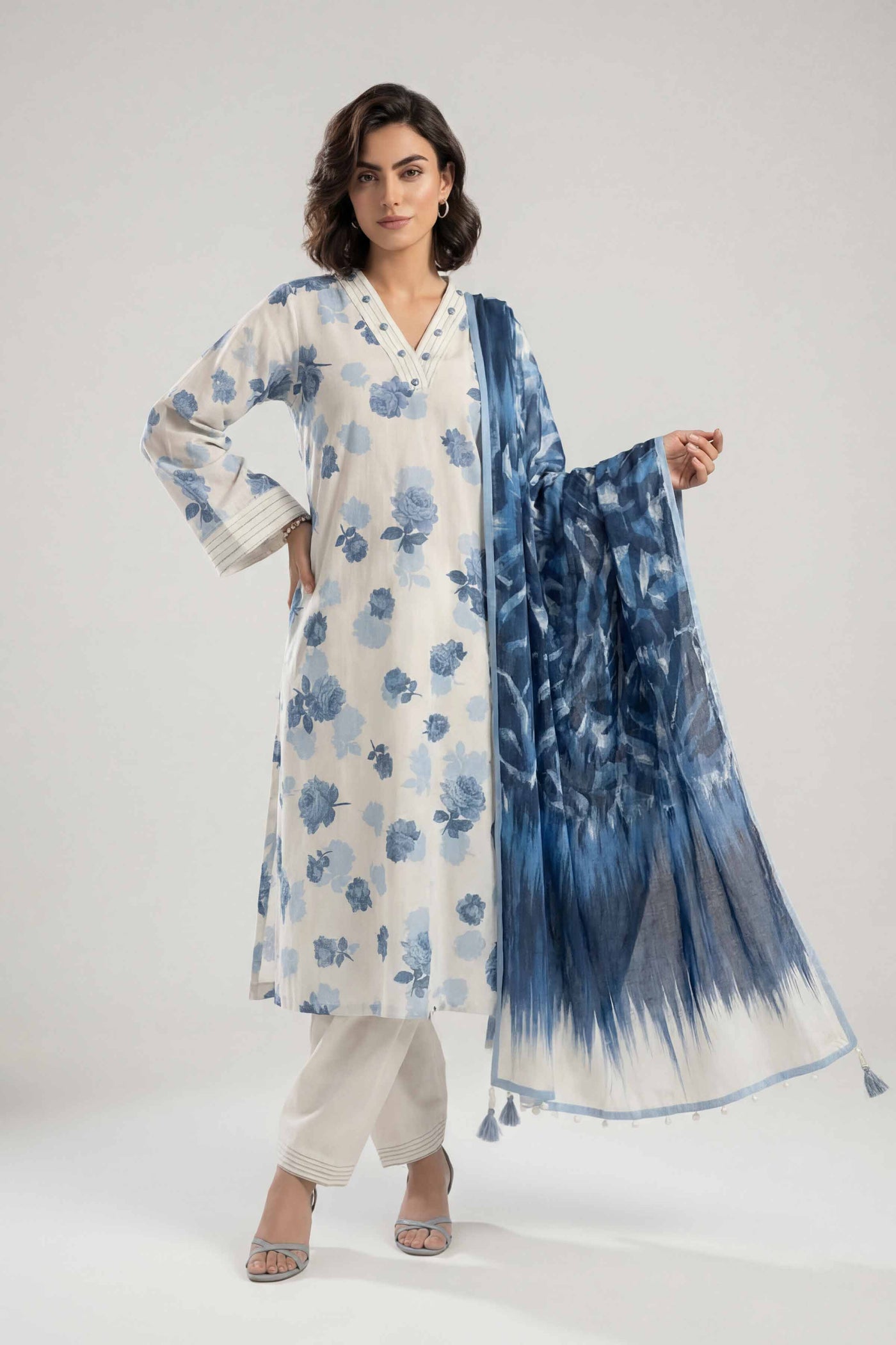 3 Piece - Digital Printed Suit - 42601477