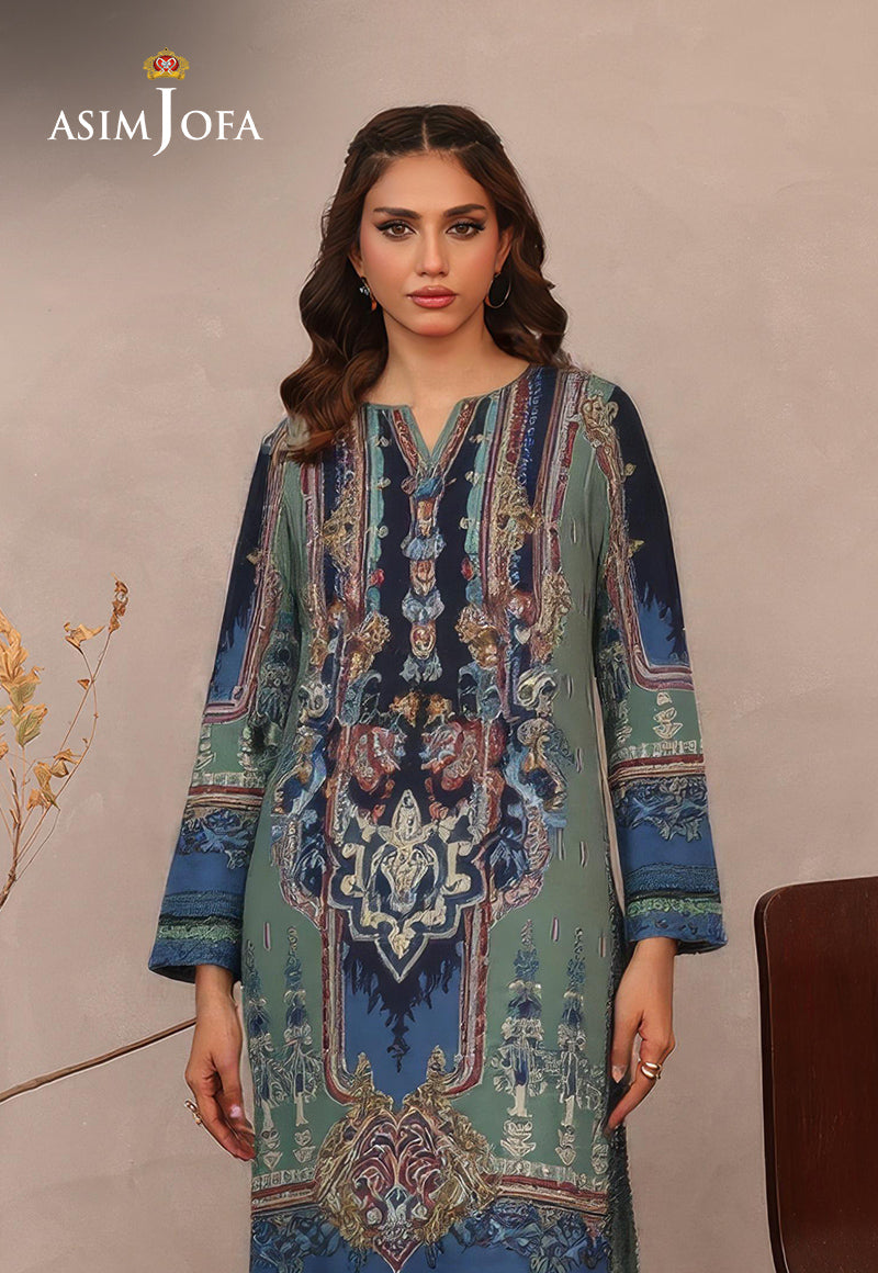 Ajdsai-252 Printed Lawn Stitched 3 Pcs