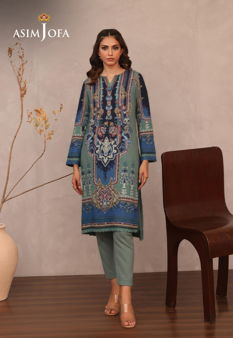 Ajdsai-252 Printed Lawn Stitched 3 Pcs