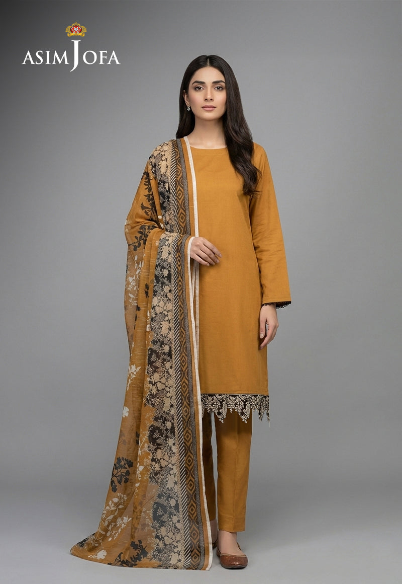 Ajso-375 Unstitched 2 Pcs Shirt Dupatta