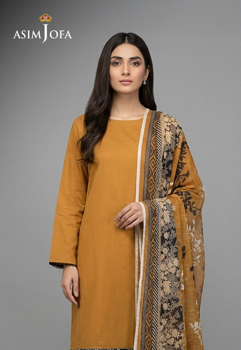 Ajso-375 Unstitched 2 Pcs Shirt Dupatta