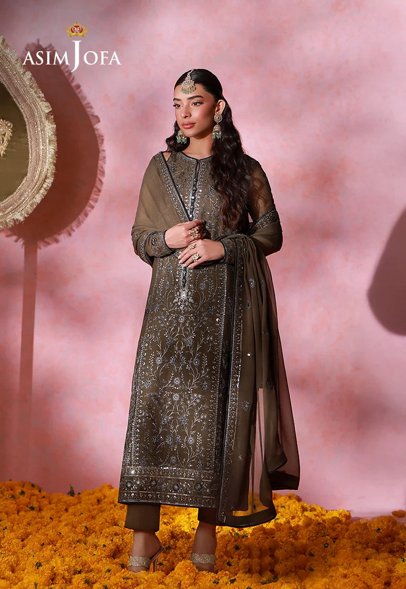 Ajulfid-04 Embroidered Chiffon Stitched 3 Pcs