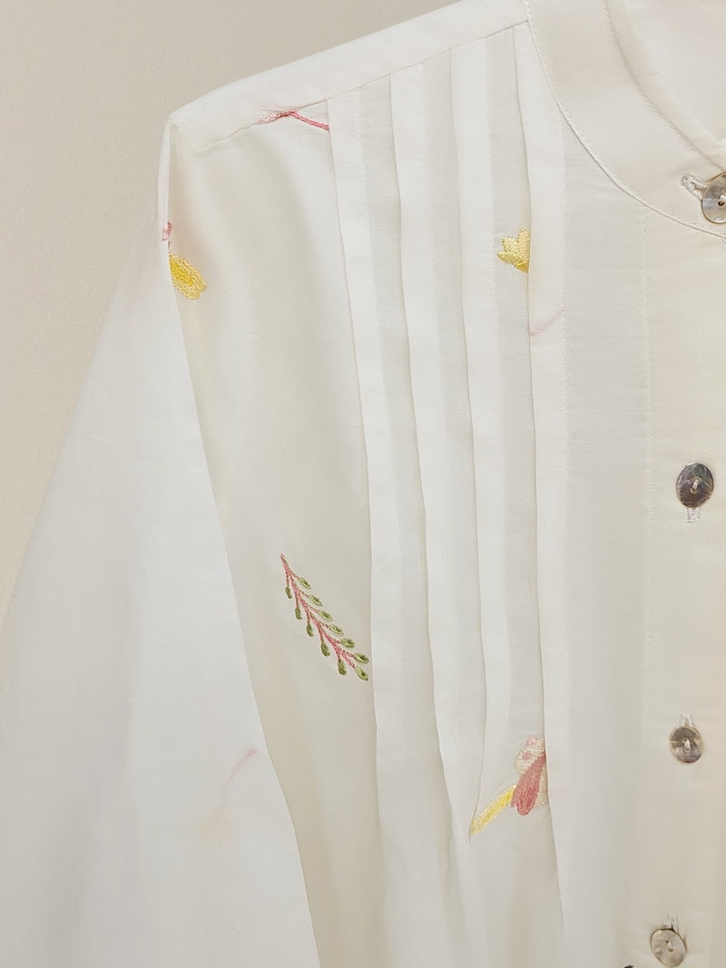 (Kids) Embroidered Cambric Shirt Kd-034