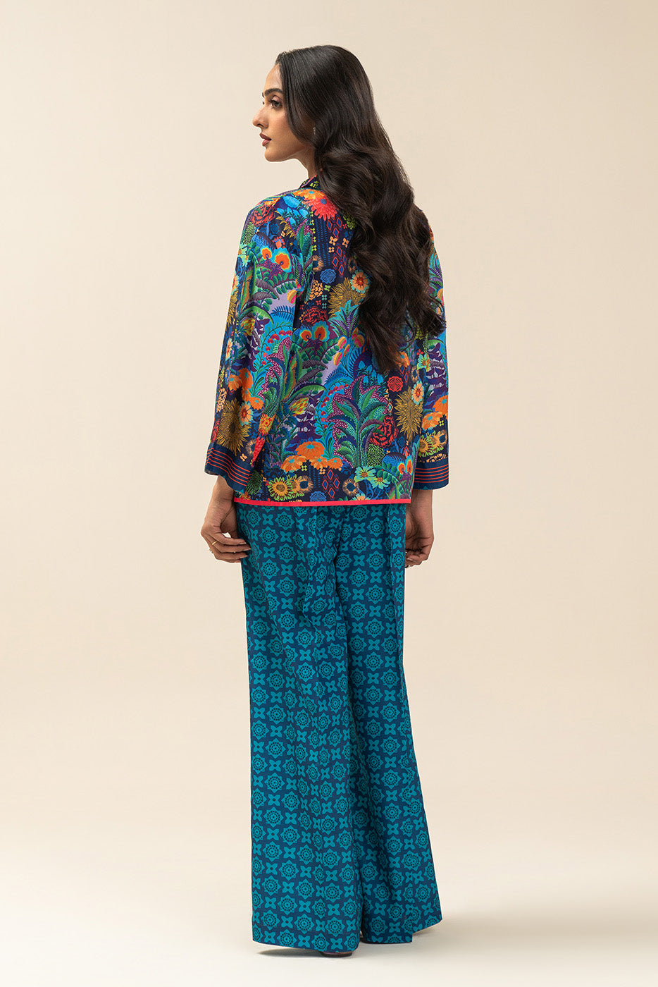2 Piece Printed Silk Co-Ord Set (Flow)