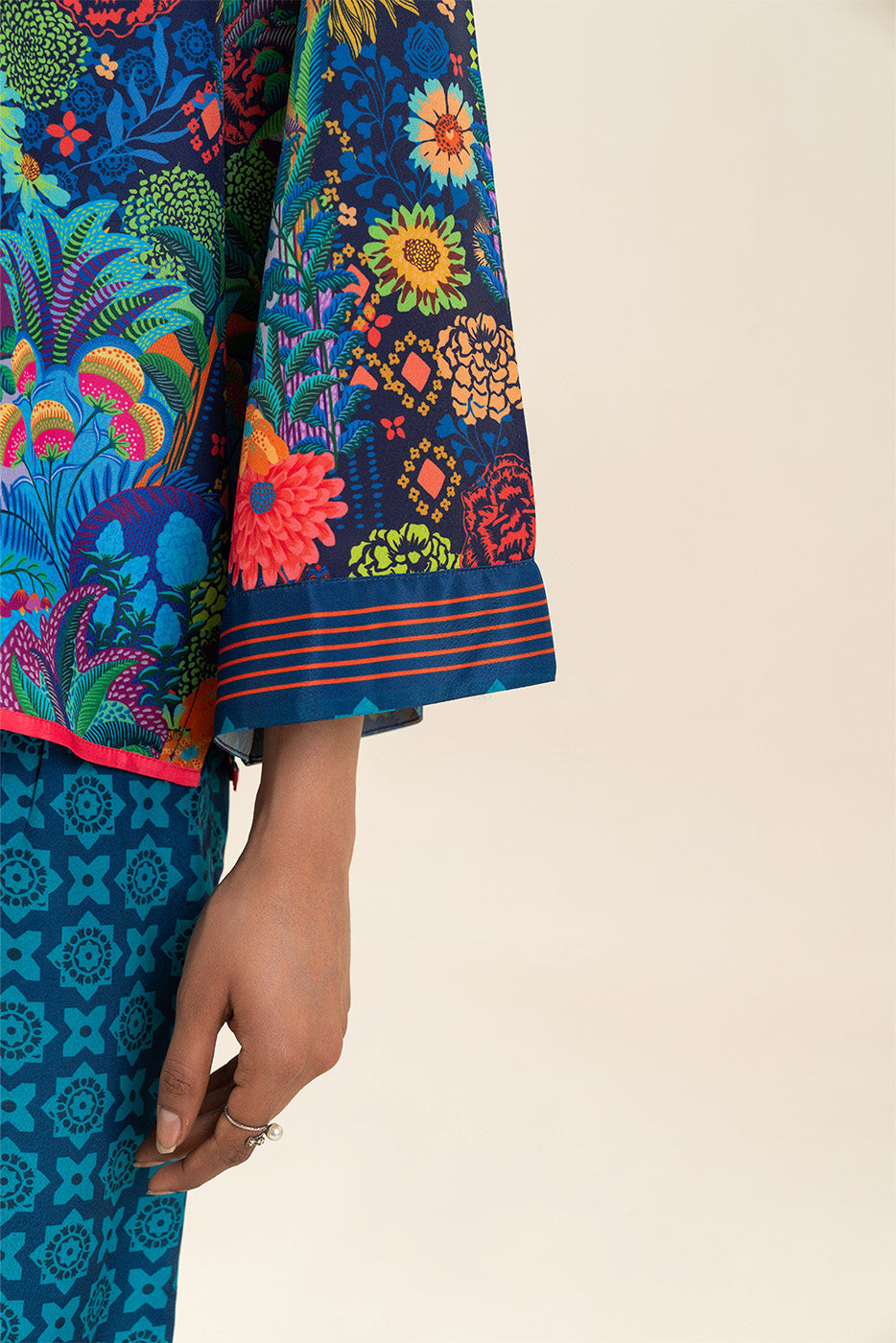 2 Piece Printed Silk Co-Ord Set (Flow)