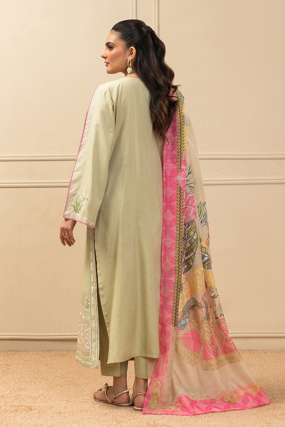 3 Piece Embroidered Missouri Suit (Pret)