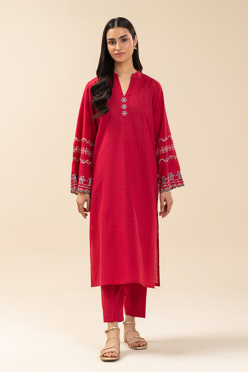2 Piece Embroidered Doria Suit (Pret)