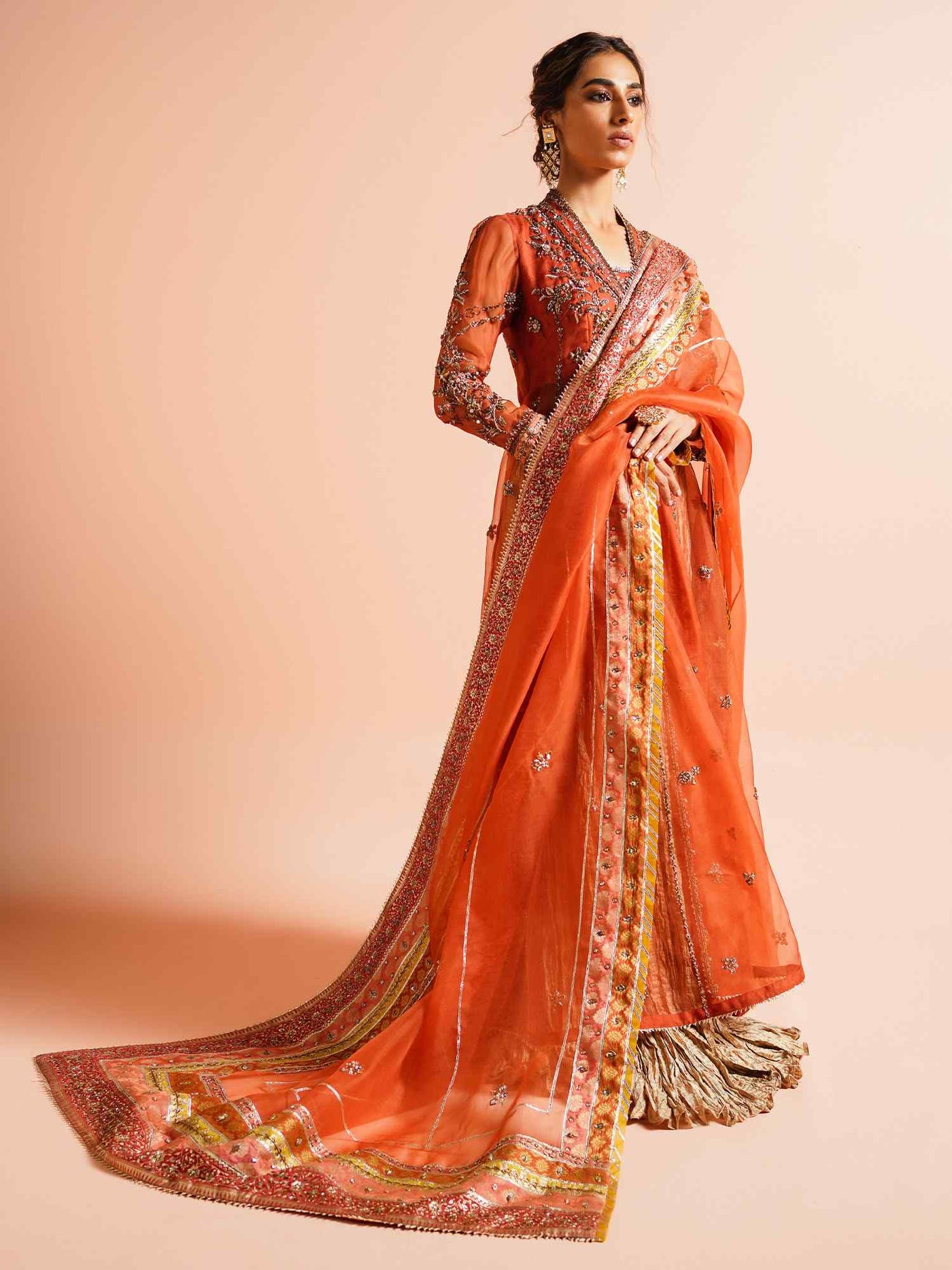 Angarkha, Dupatta & Lehenga