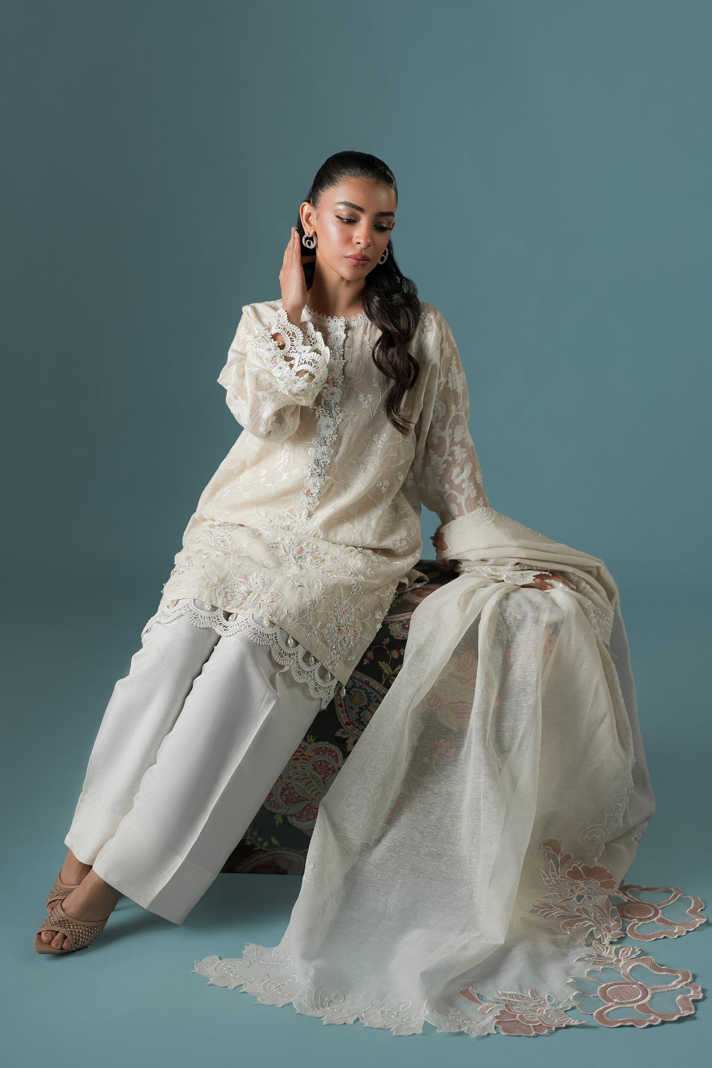 Pearl Spring Lily Shalwar Set (D-10)