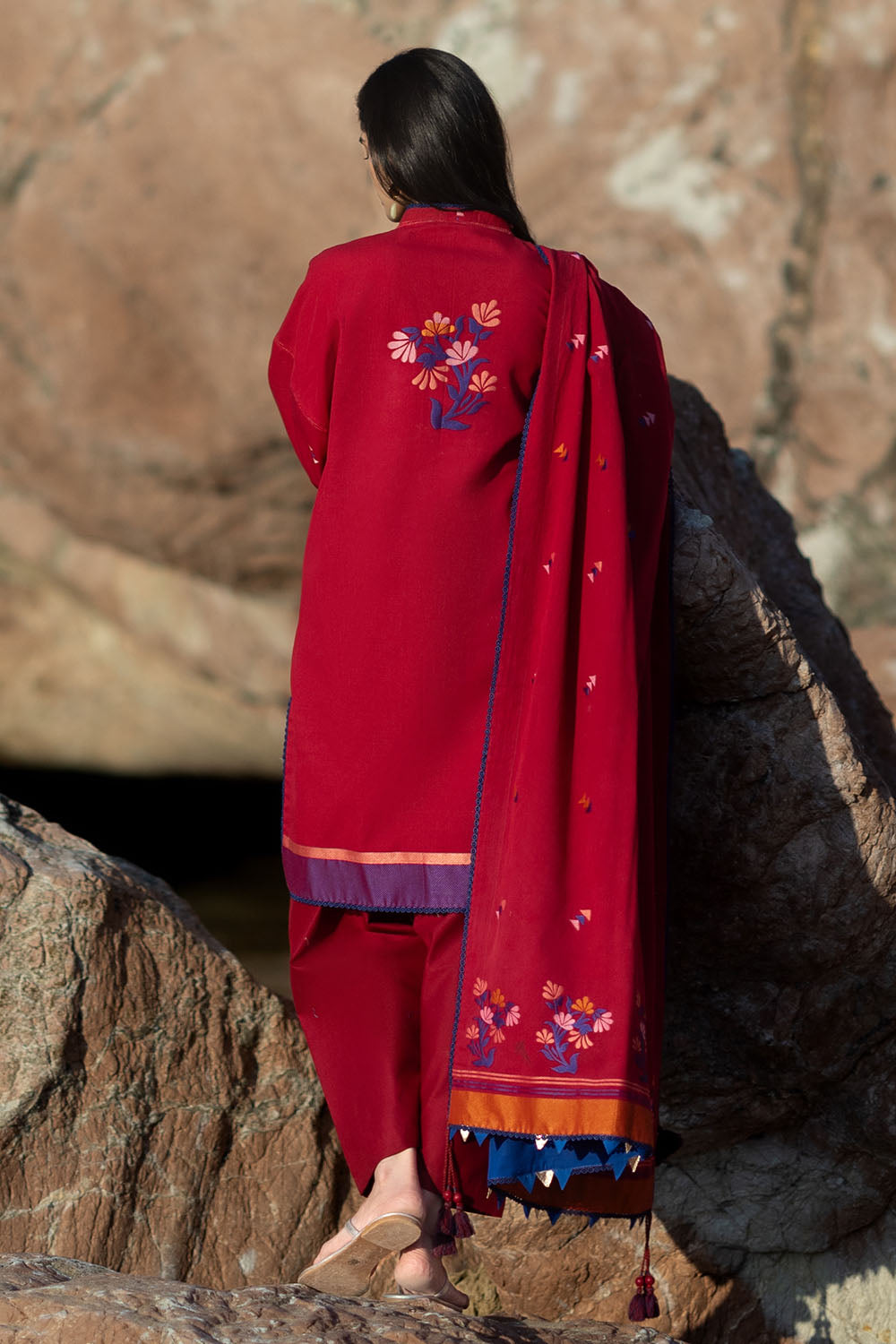 3 Piece Jacquard Suit With Jacquard Dupatta
