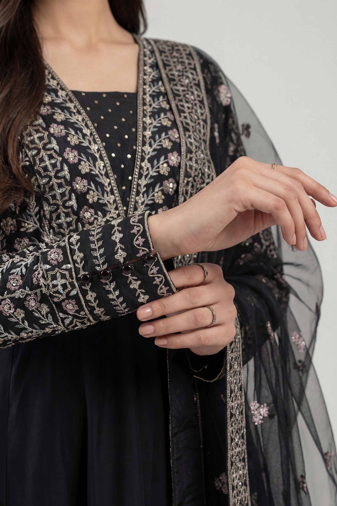 2 Piece - Embroidered Suit - Kfe26-149