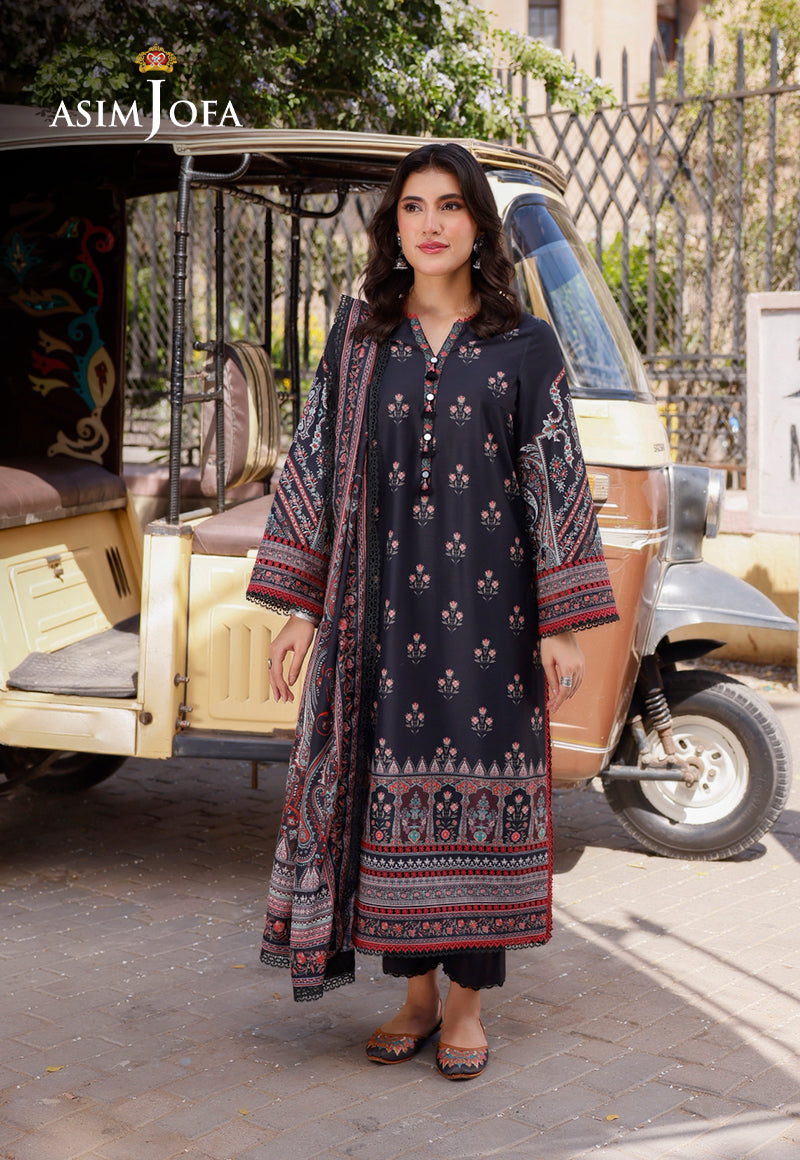 Ajpl-19 Printed Arabic Lawn 3 Pcs