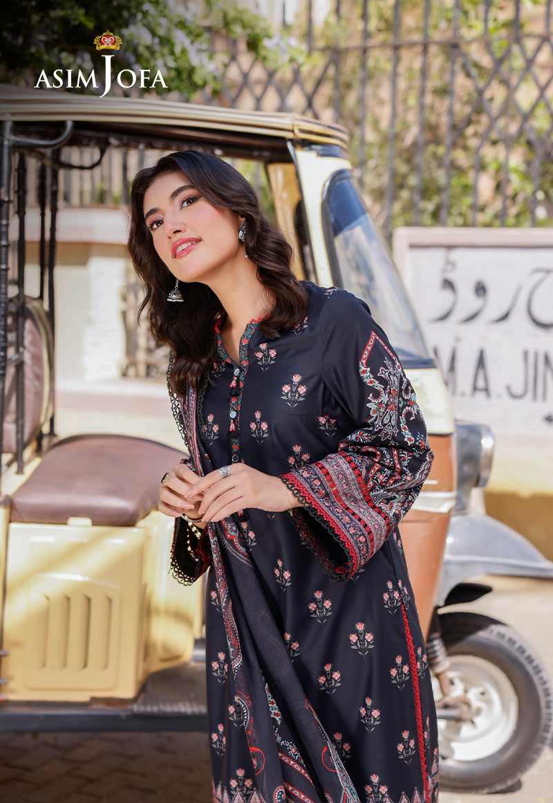 Ajpl-19 Printed Arabic Lawn 3 Pcs