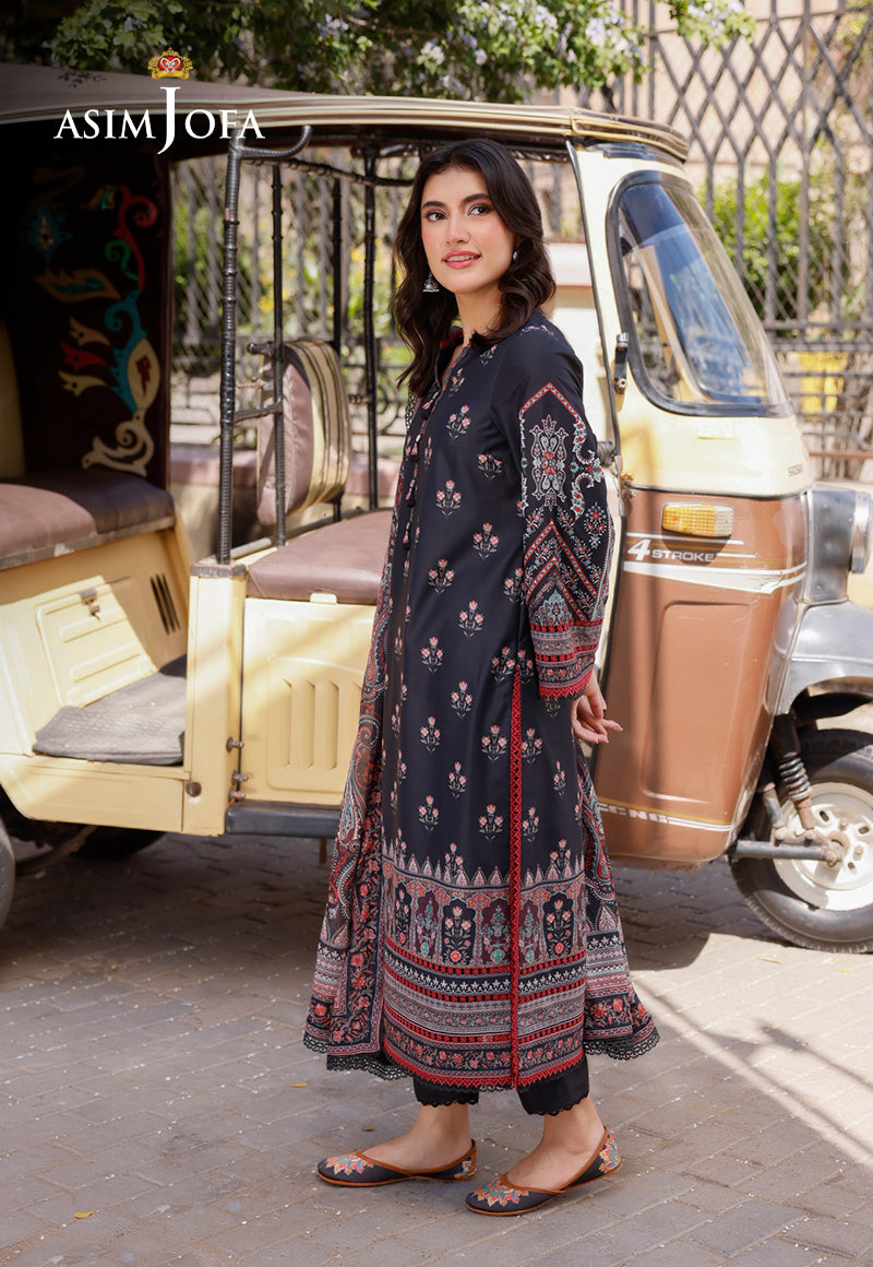Ajpl-19 Printed Arabic Lawn 3 Pcs