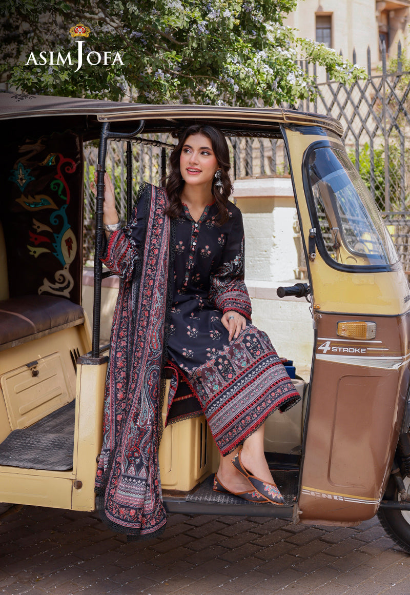 Ajpl-19 Printed Arabic Lawn 3 Pcs
