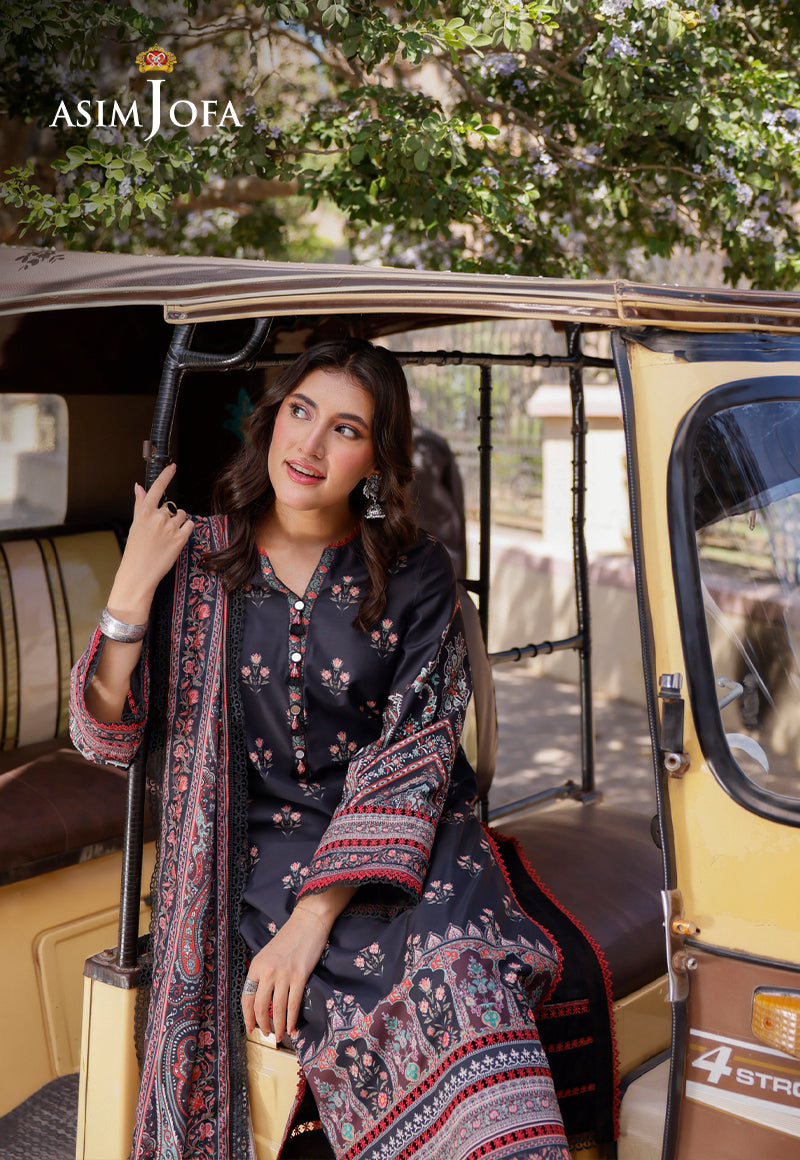 Ajpl-19 Printed Arabic Lawn 3 Pcs
