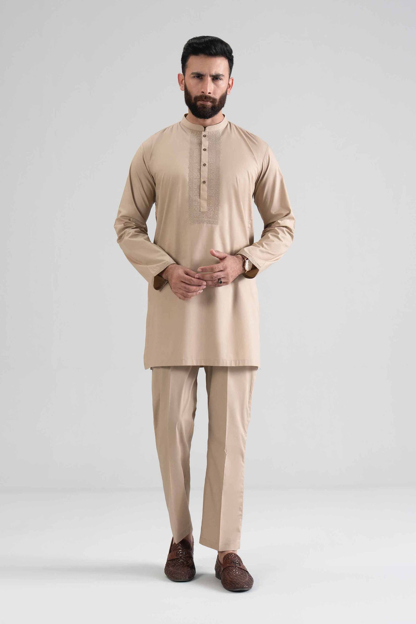 2 Piece - Embroidered Suit - Nq26-003