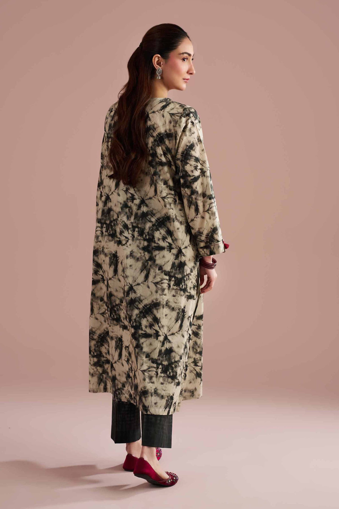 2 Piece - Printed Embroidered Suit - Pe26-254