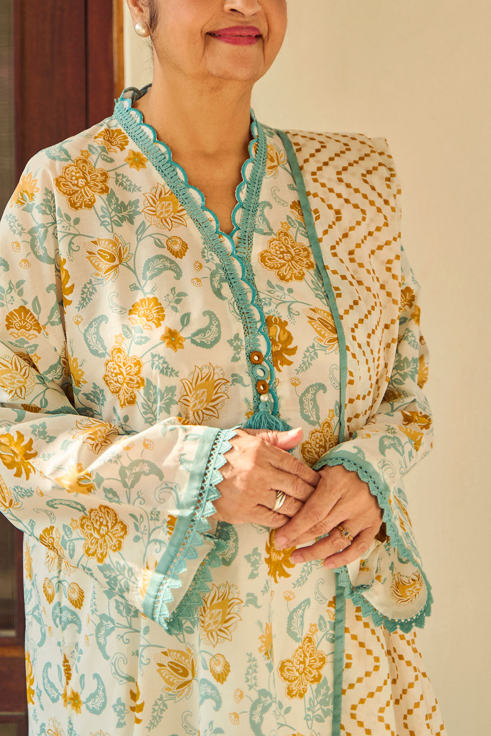 3 Piece Printed Lawn Suit With Dupatta