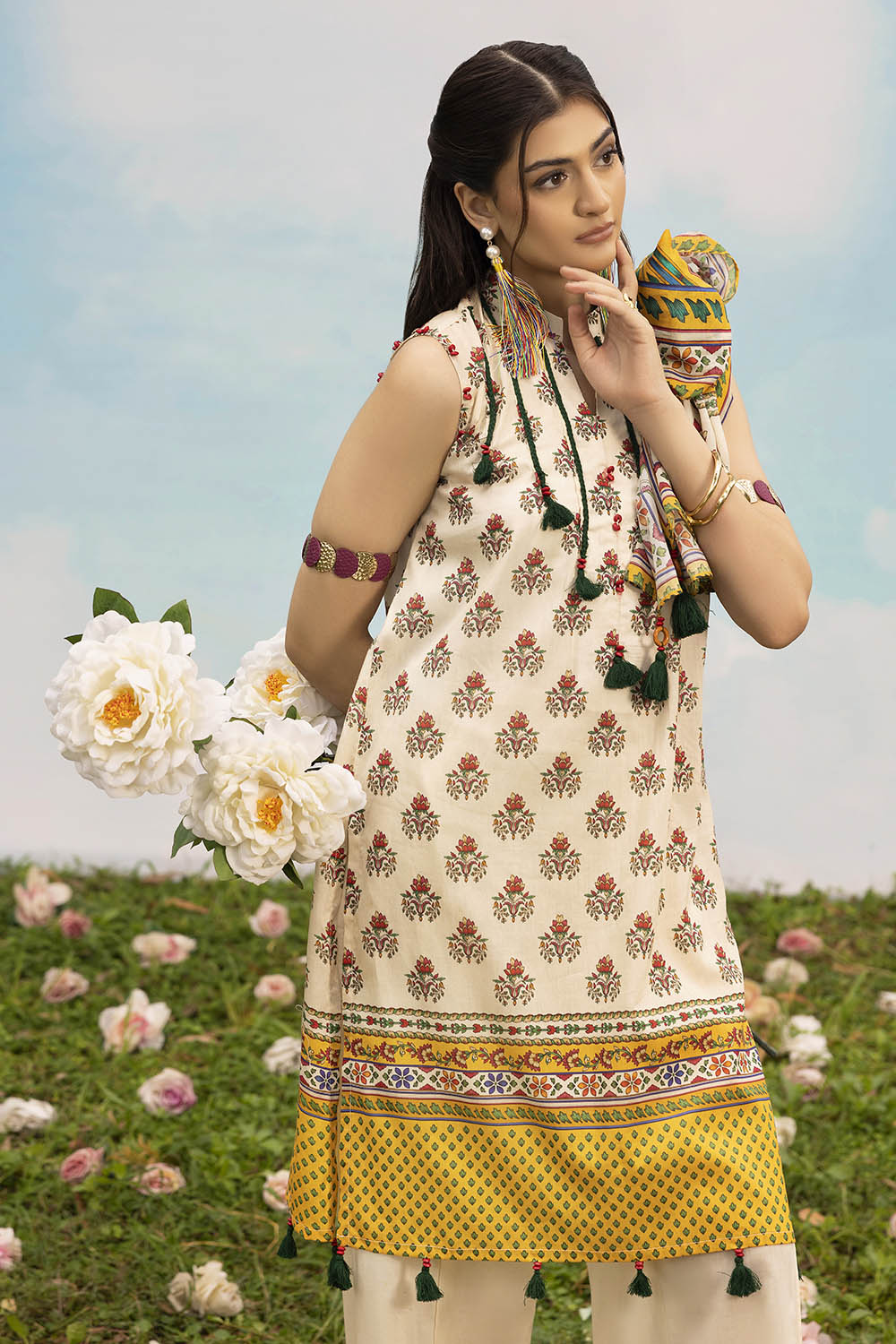 3 Piece Printed Lawn Suit With Dupatta
