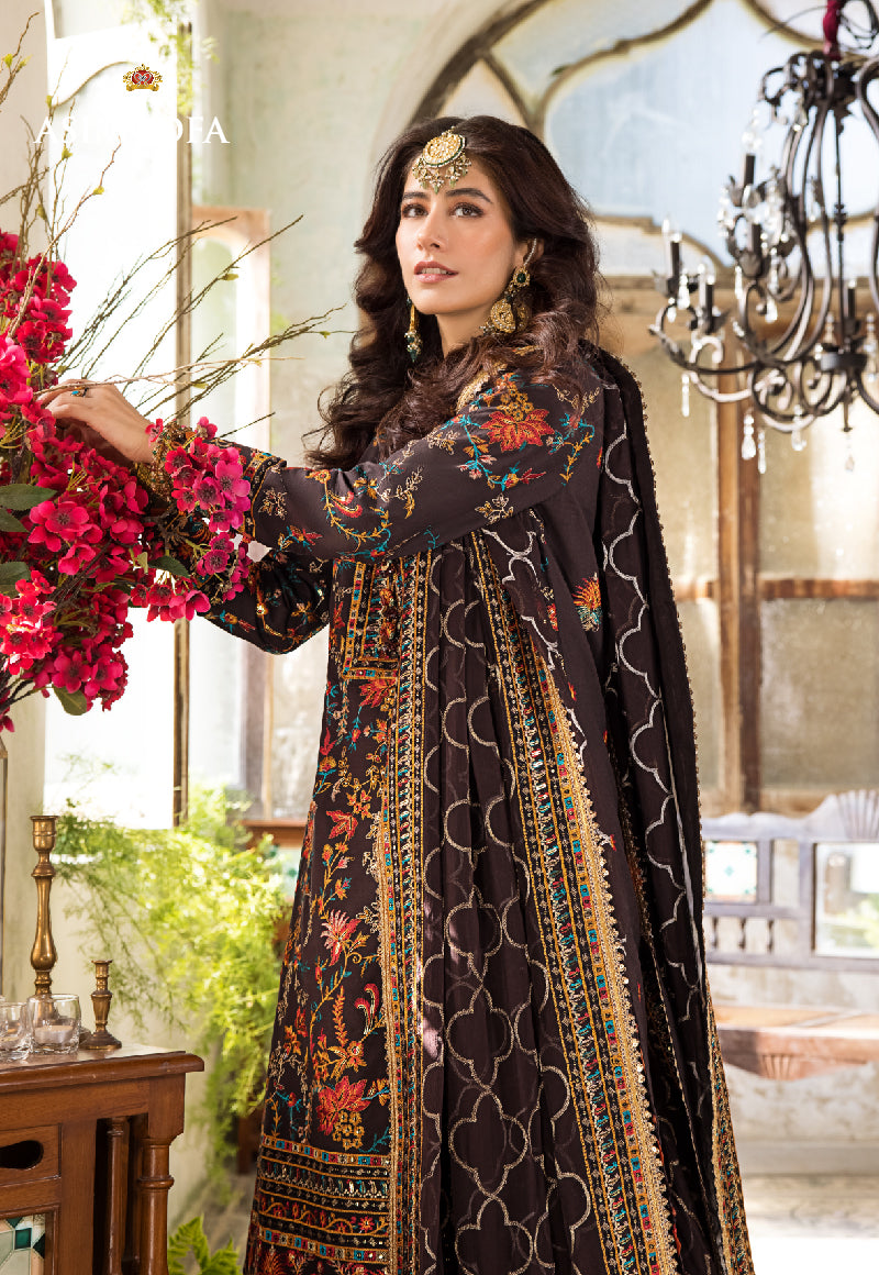 Ajlr-01 Embroidered Lawn 3 Pcs