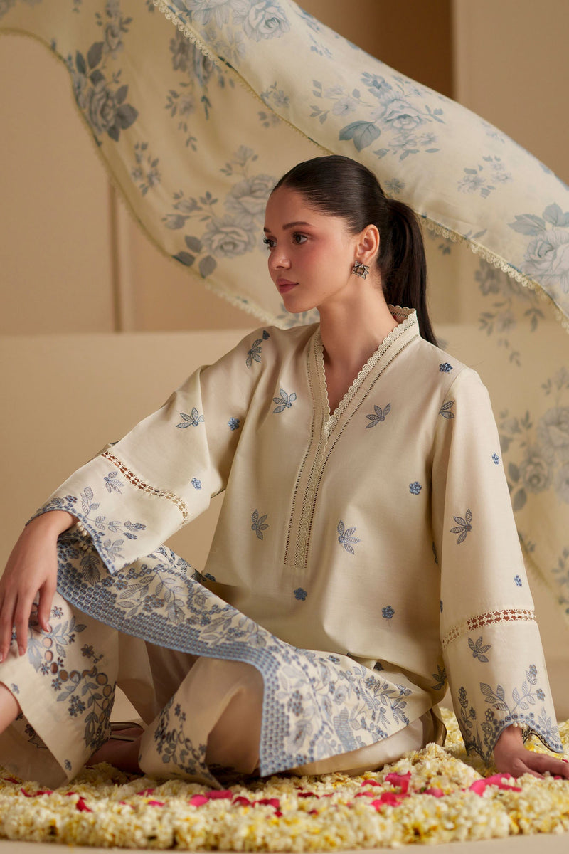 Whimsical Charm-3Pc Chikankari Suit