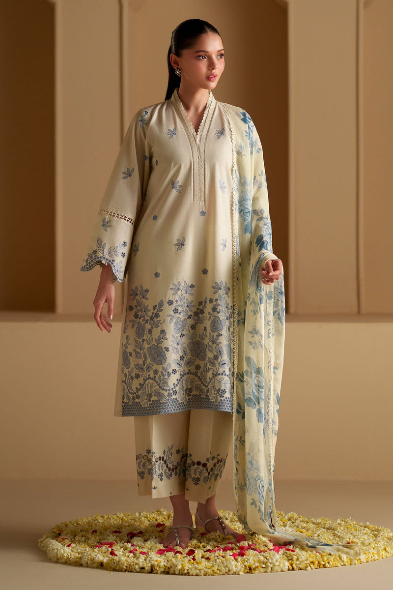 Whimsical Charm-3Pc Chikankari Suit