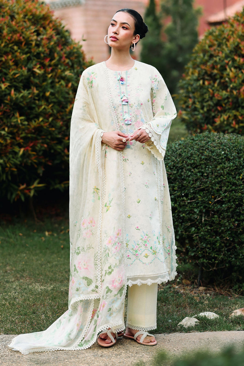 Tropic Mist-3Pc Embroidered Lawn Suit