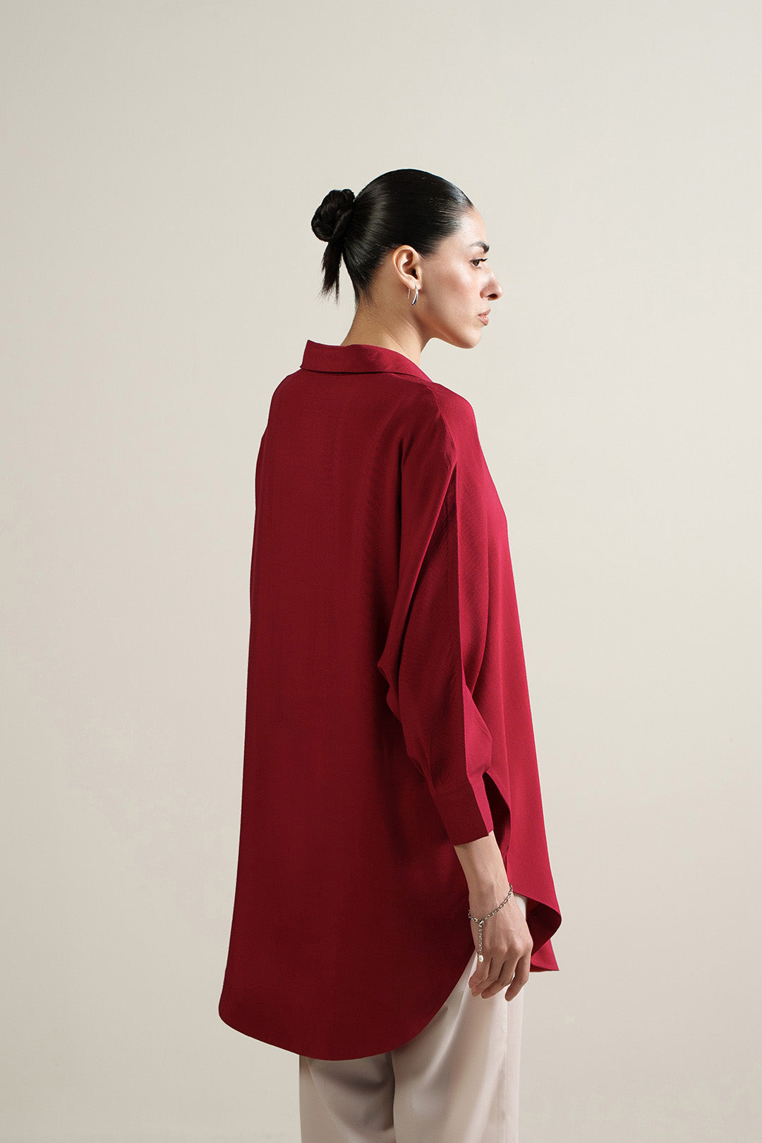 Red Batwing Top