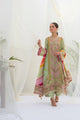 Printed Cotton Net Hand Work Kurta And Izaar With Dupatta