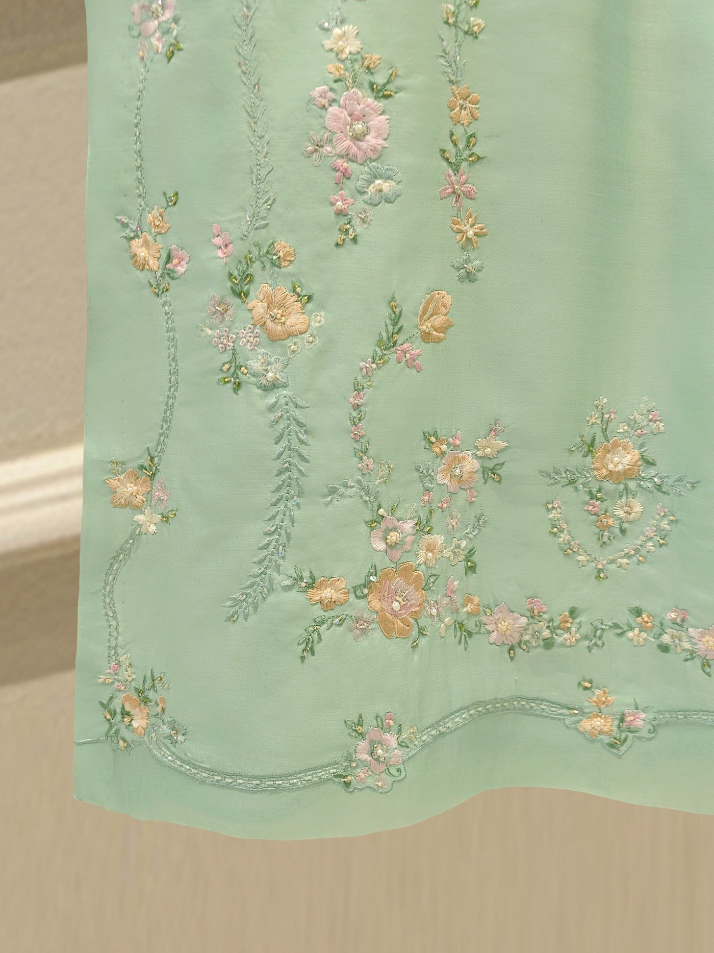 3 Piece- Pure Khaddi Silk Embroidered Suit S112726