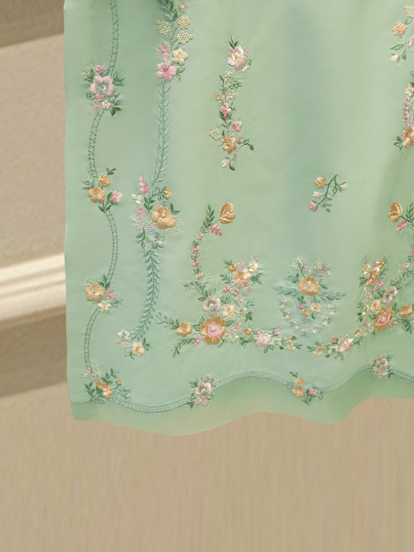 3 Piece- Pure Khaddi Silk Embroidered Suit S112726