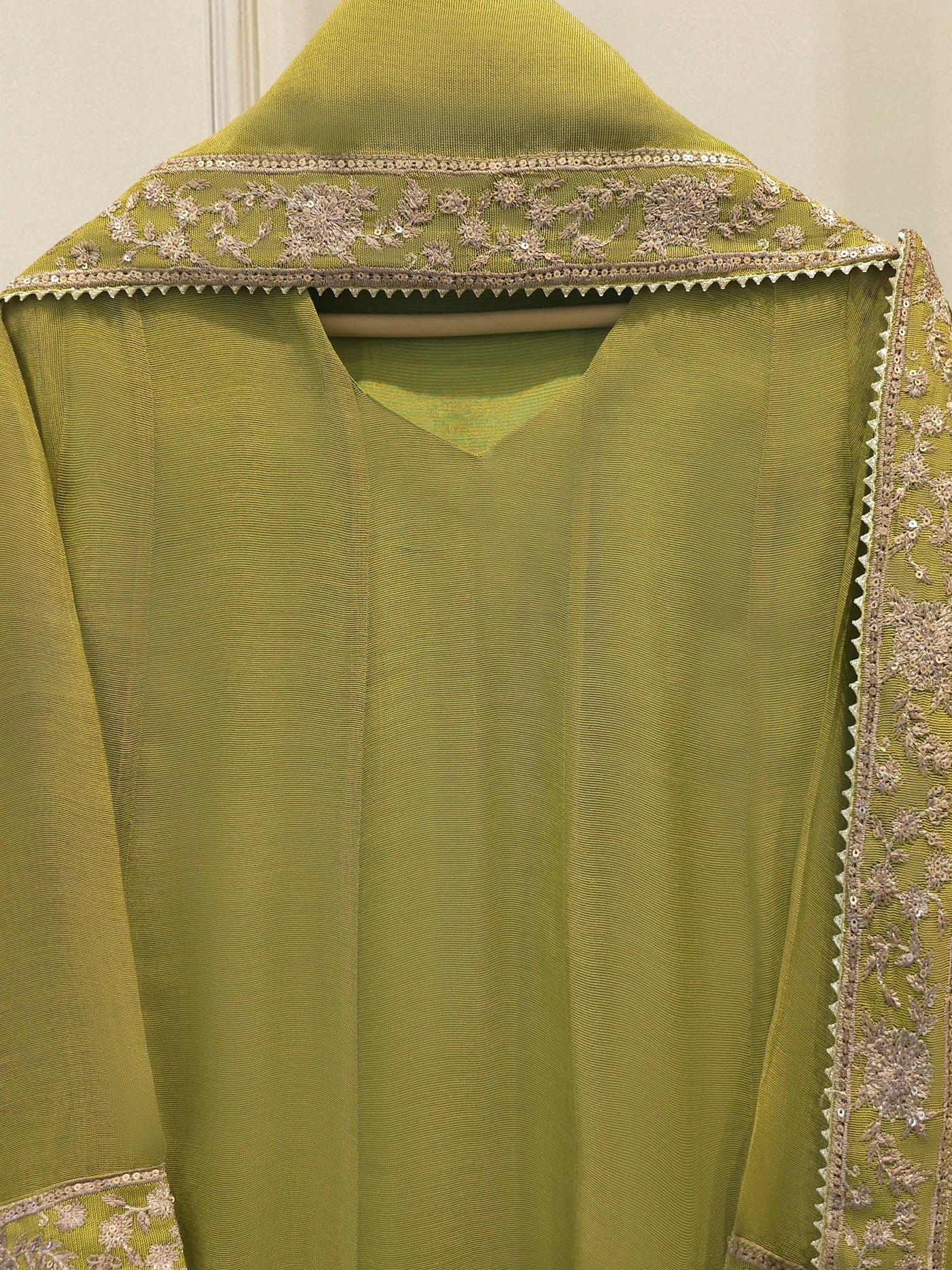 3 Piece - Pure Embroidered Cotton Net Suit S113986