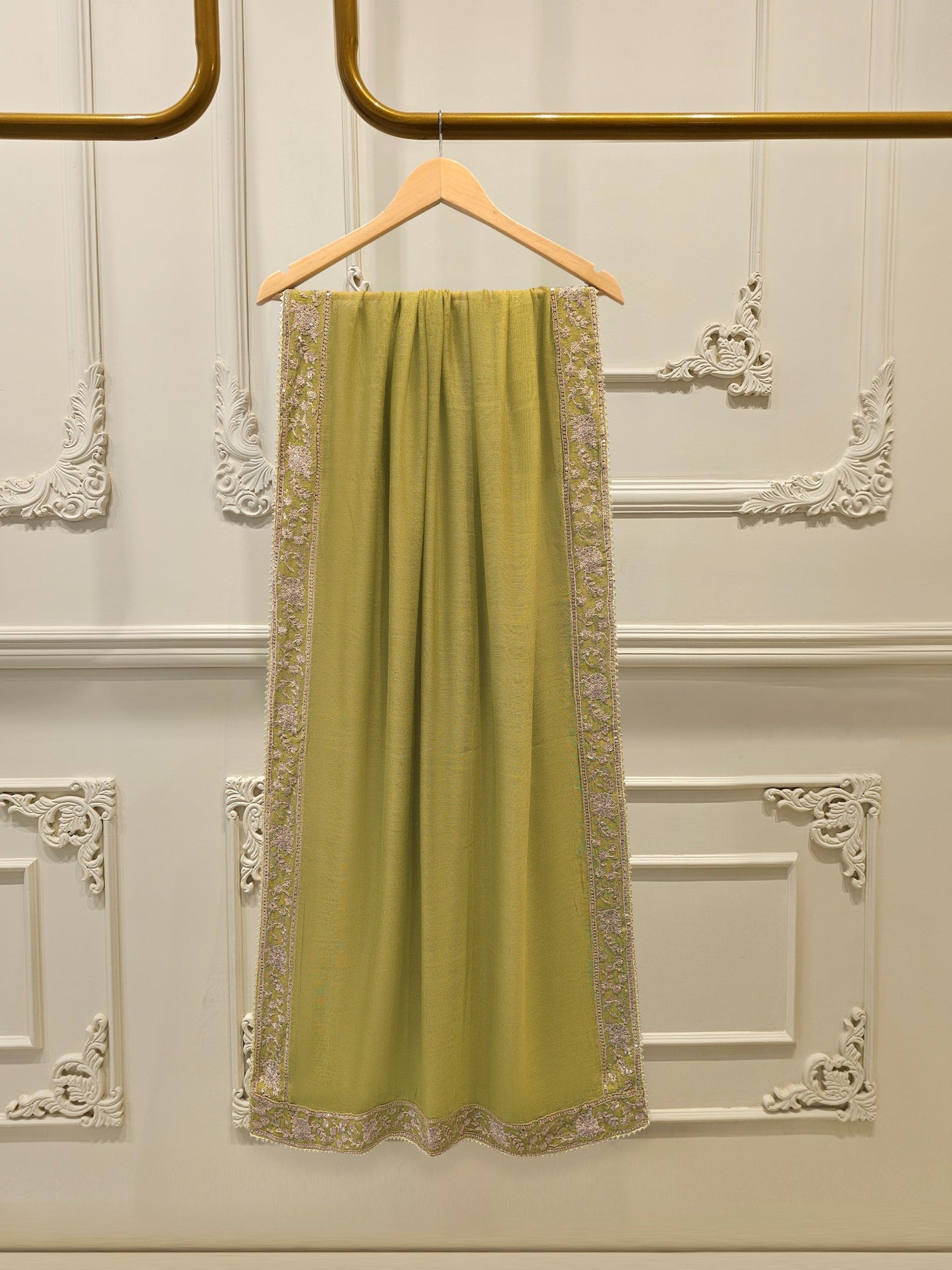 3 Piece - Pure Embroidered Cotton Net Suit S113986